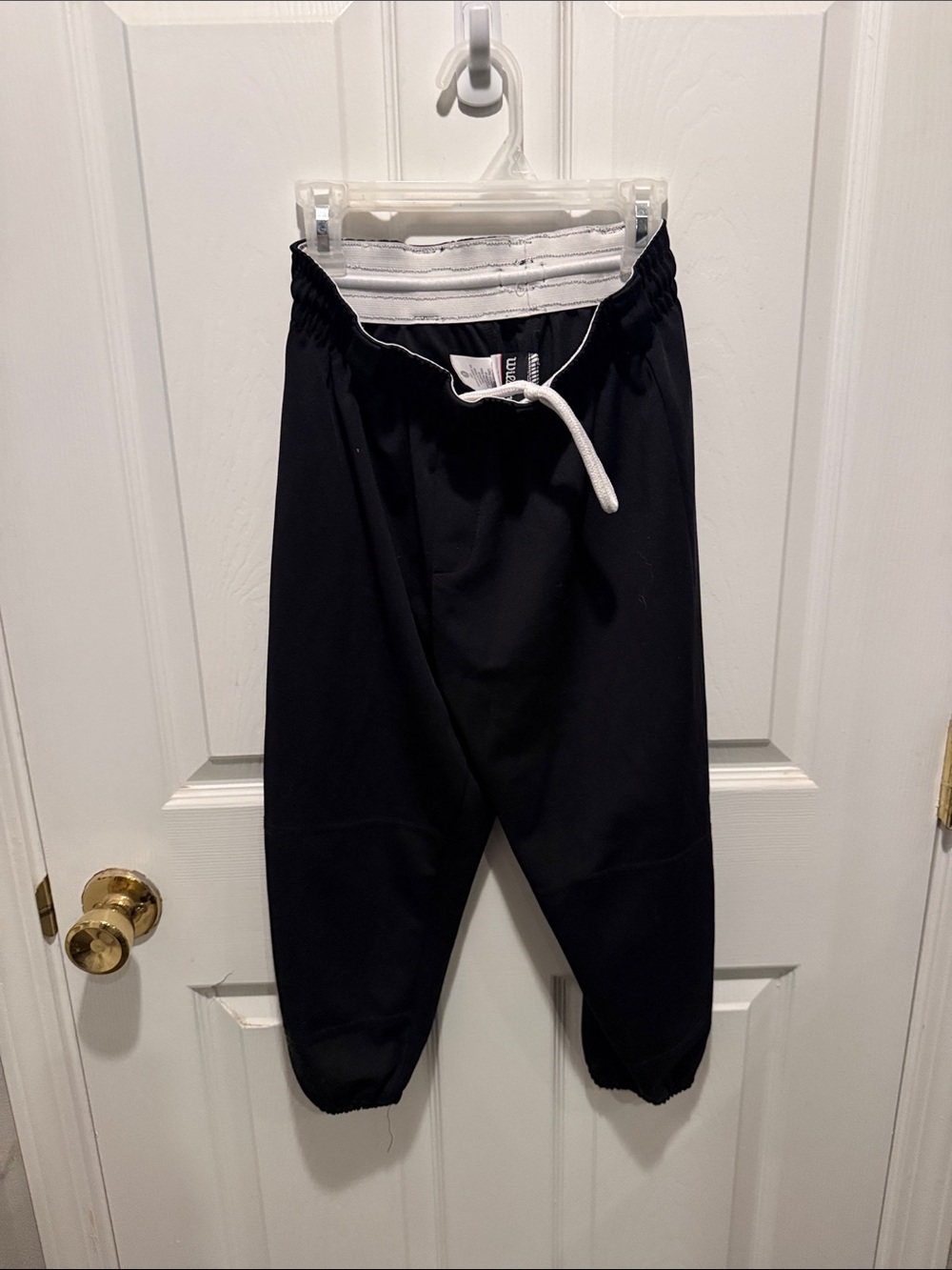 Wilson Kids Black Athletic Pants with White Drawstring